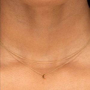 MEJURI layered moon necklace